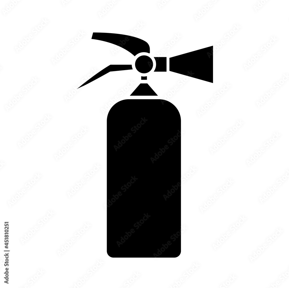 Fire Extinguisher Black Icon ,Vector Illustration, Isolate On White Background Label. EPS10 Fire Extinguisher Black Icon ,Vector Illustration, Isolate On White Background Label. EPS10