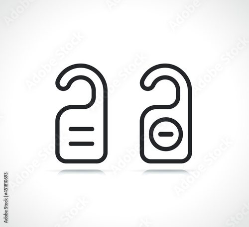 hotel door hanger line icon