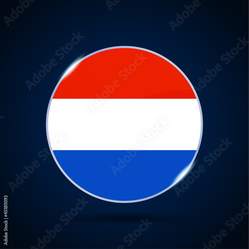 netherlands national flag Circle button Icon. Simple flag, official colors and proportion correctly. Flat vector illustration. Free Download netherlands national flag Circle button Icon. Simple flag, official colors and proportion correctly. Flat vector illustration. - GFXLoad