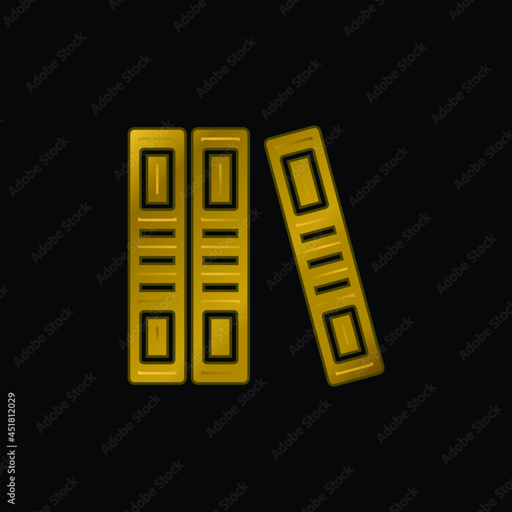 Book gold plated metalic icon or logo vector Book gold plated metalic icon or logo vector