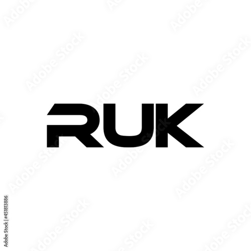 RUK letter logo design with white background in illustrator, vector logo modern alphabet font overlap style. calligraphy designs for logo, Poster, Invitation, etc. © Aftab