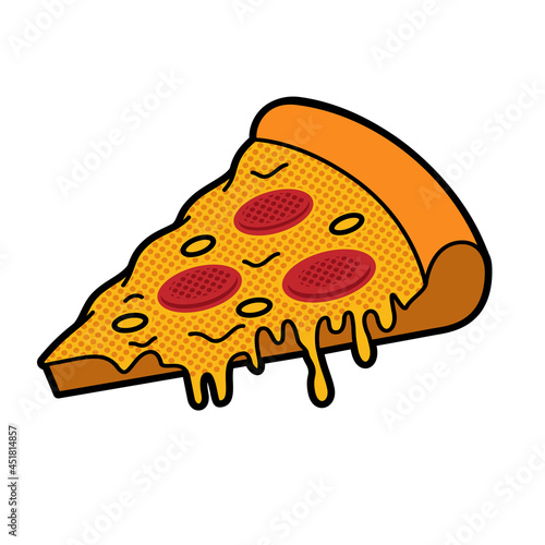 vector illustration of a piece of pizza