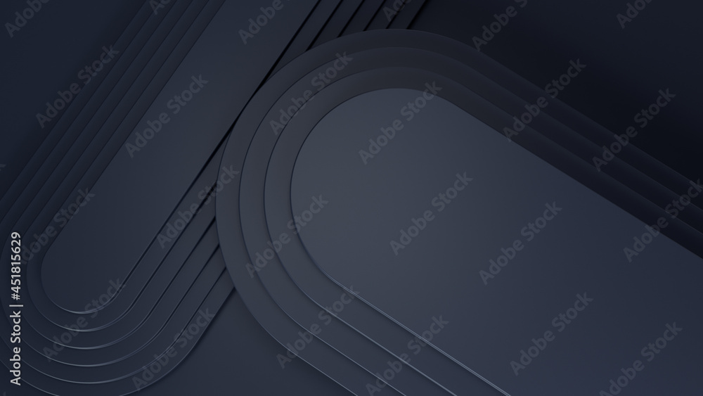 Dark graphic background design with abstract arches - obrazy, fototapety, plakaty 
