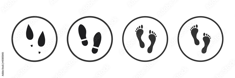 Footsteps icon template color editable. Shoes Footsteps symbol vector sign isolated on white background. Simple logo vector illustration for graphic and web design. Vector Footsteps icon template color editable. Shoes Footsteps symbol vector sign isolated on white background. Simple logo vector illustration for graphic and web design. Vector