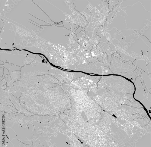 map of the city of Chernivtsi, Ukraine