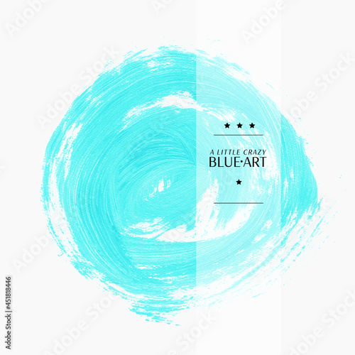 Beach Vibes. Abstract acrylic background - Vector. Freehand style design. Creative logo textured artwork circle. 