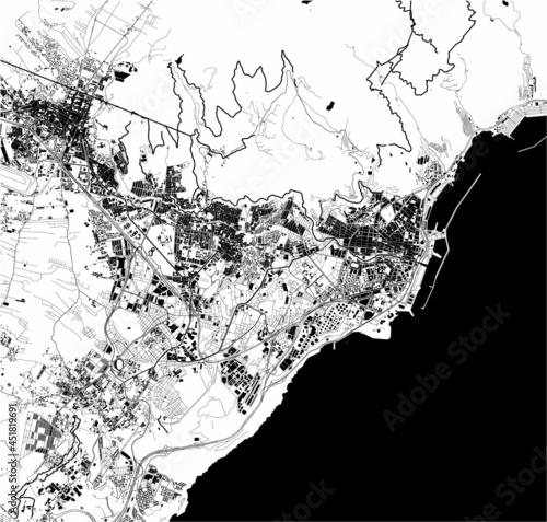 map of the city of Santa Cruz de Tenerife, Spain