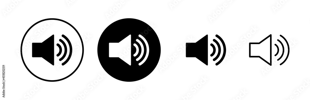 Speaker icons set. Volume icon. Loudspeaker icon vector. Audio. Sound Speaker icons set. Volume icon. Loudspeaker icon vector. Audio. Sound
