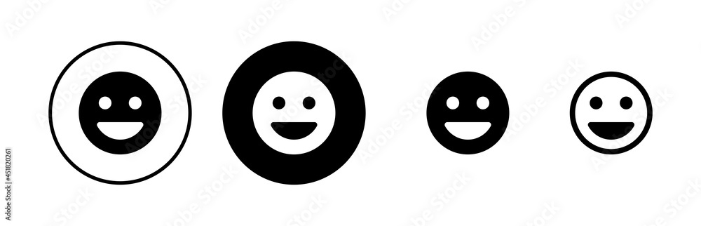 Fototapeta premium Smile icons set. Smile vector icon. Emoticon Icon vector. Emoji