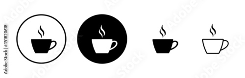 Coffee cup vector icons set. Coffee cup icon. Coffee vector icon. Tea