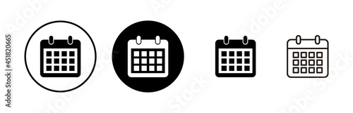 Calendar icons set. Calender symbol. Calendar vector icon. Deadline. Date. Time