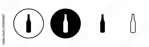Bottle icons set. Bottle icon in trendy flat design