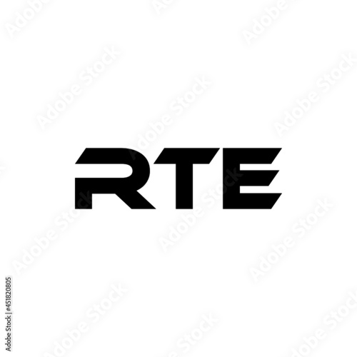 RTE letter logo design with white background in illustrator, vector logo modern alphabet font overlap style. calligraphy designs for logo, Poster, Invitation, etc.