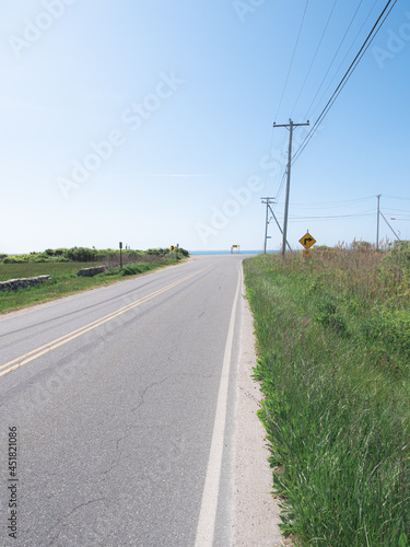 A seaside road in Dartmouth Massachusetts