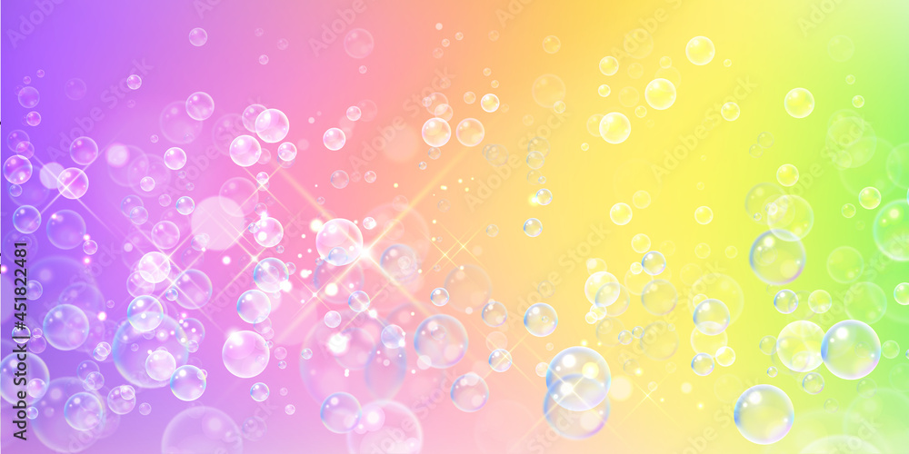 A background of soap bubbles with a sense of depth. A background of soap bubbles with a sense of depth.