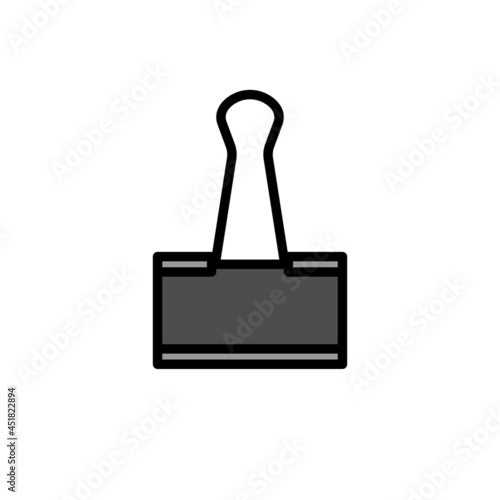 Binder clip icon. isolated on white background. Flat design