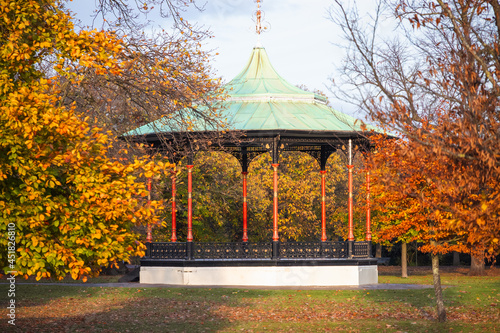 Greenwich park bandstand during autumn season in London, England