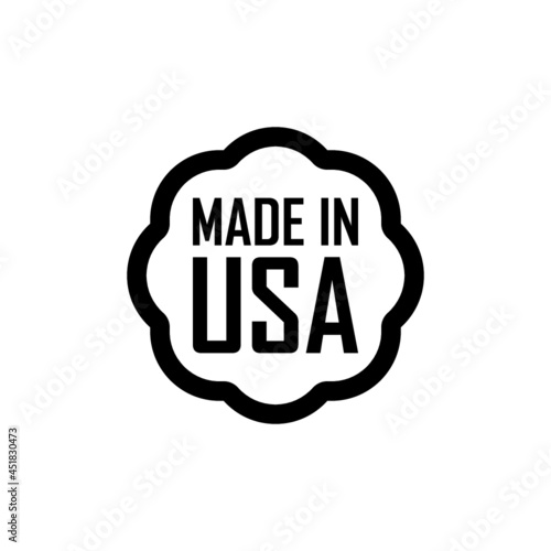 Made in USA icon isolated on white background