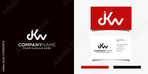 Premium Vector Abstract Initials J K W. JKW Logo Design And Business Card