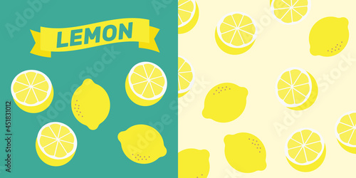 Seamless lemon pattern