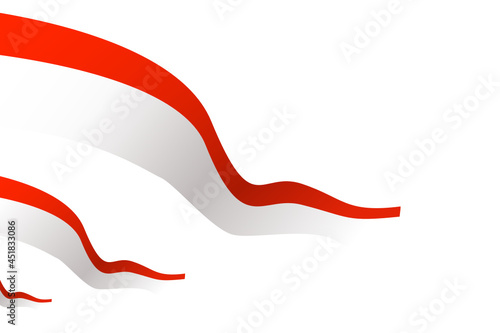 Indonesia flag, vector illustration on a white background 