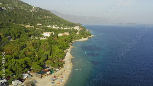 The beach in Orebic, Peljesac peninusla, Croatia photo