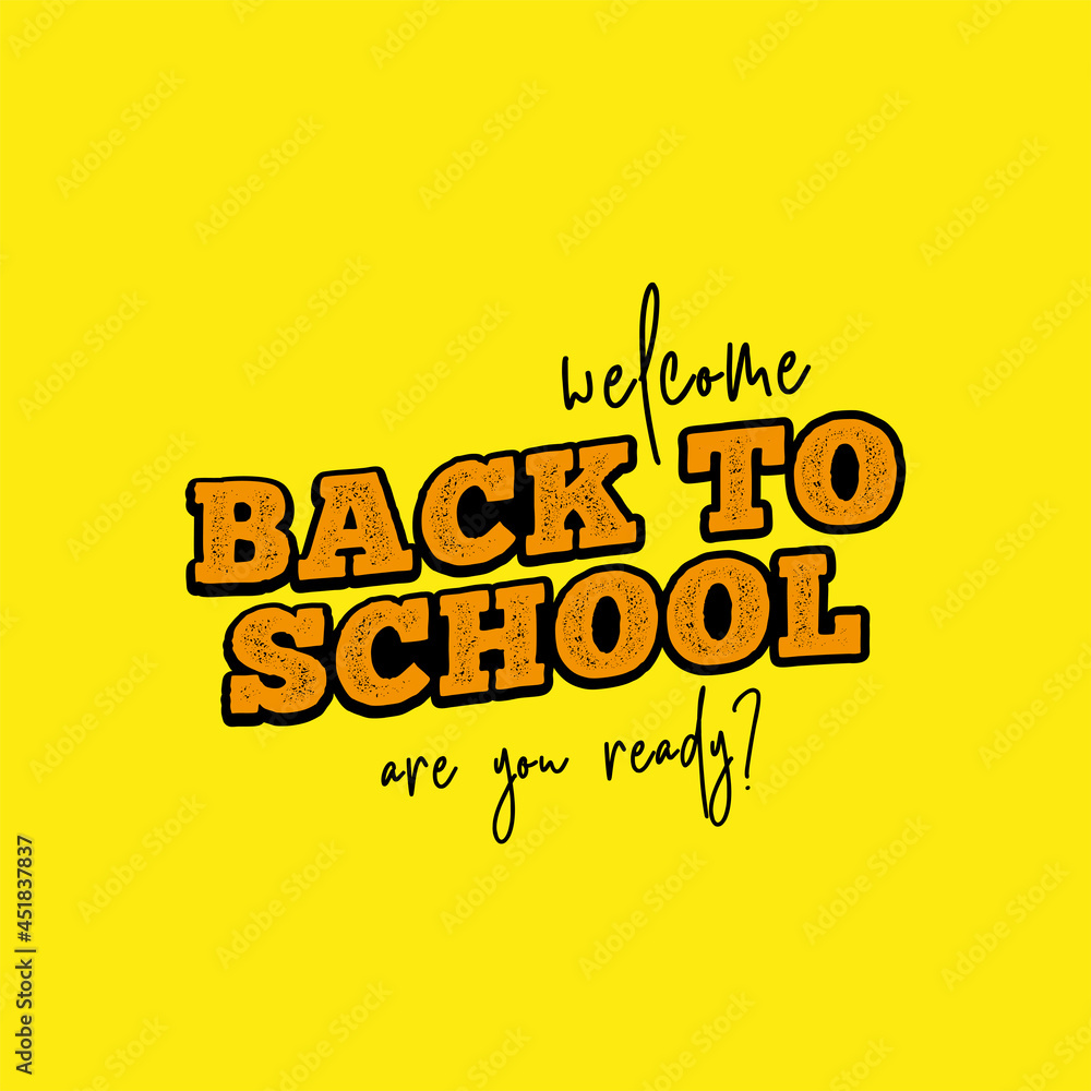 Fototapeta premium Back to school - colorful typographic design template