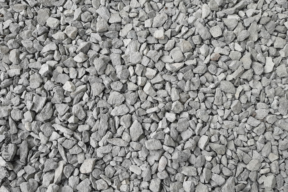 The texture of the stones is gray. Stone coating.