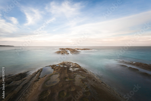 Tablou pe pânză long exposure capture of coast in borneo - malaysia.