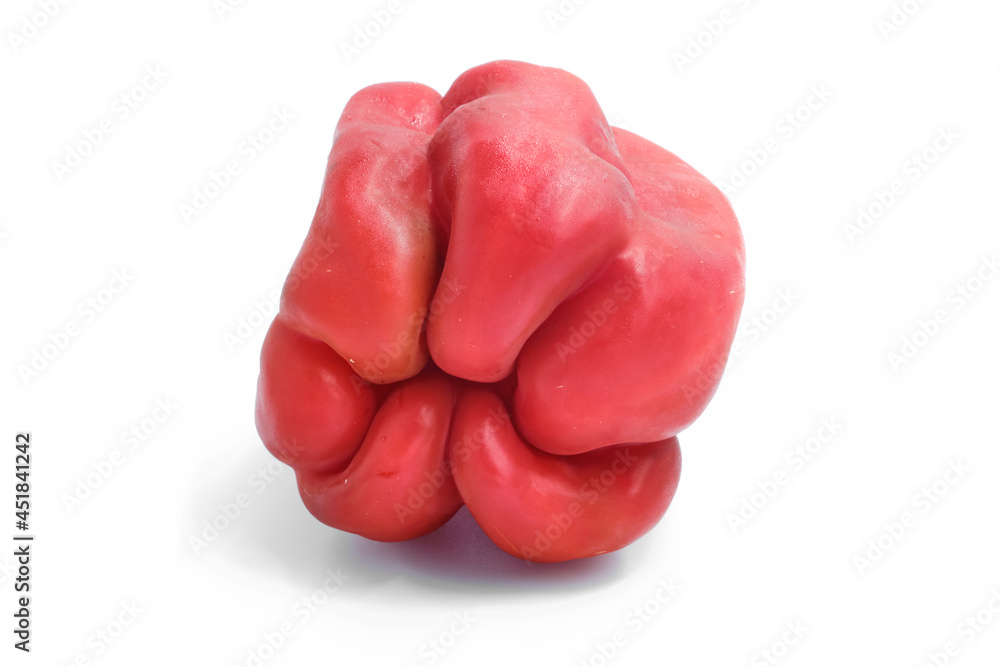 Big red pepper on white background Big red pepper on white background