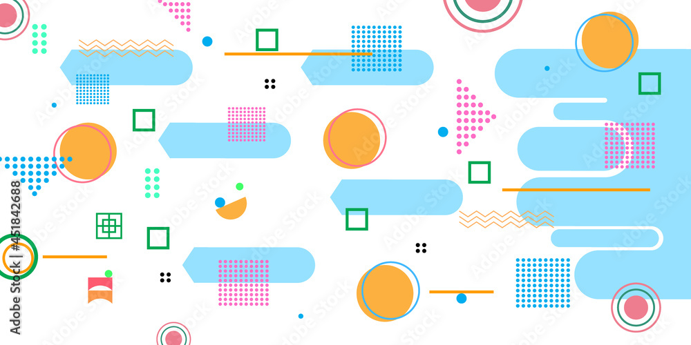 Geometric shapes flat background Geometric shapes flat background