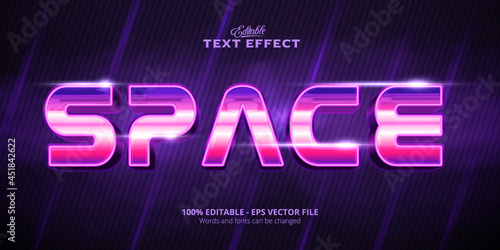 Editable text effect  Space text