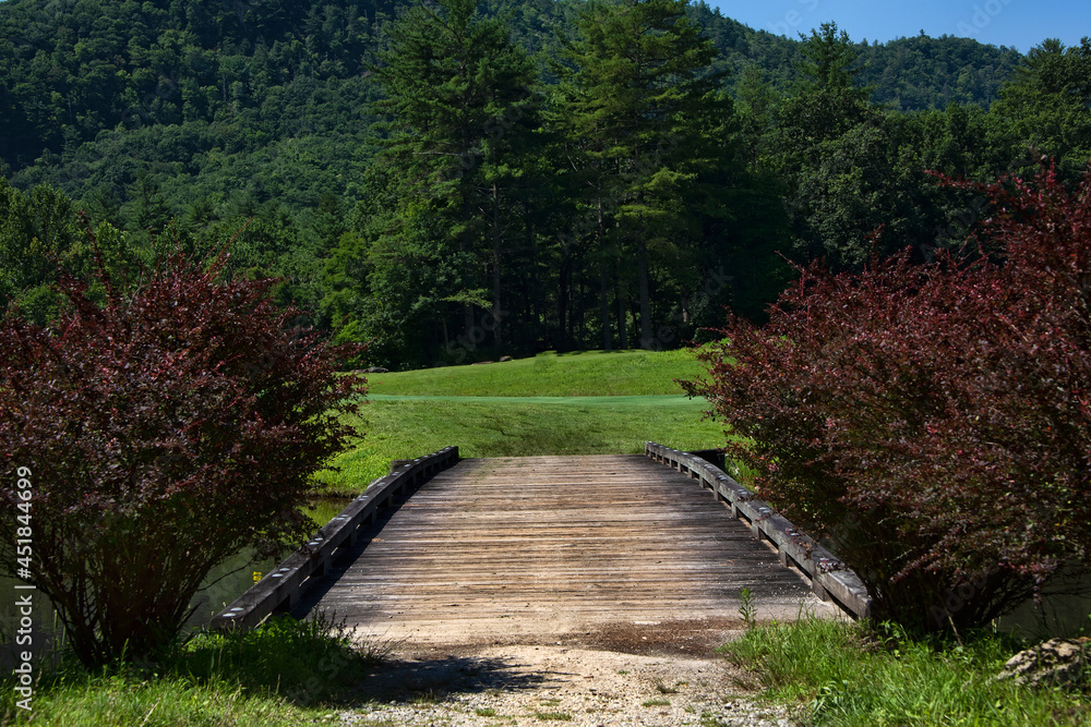 Wooden Boardwalk on the North Carolina Landscape