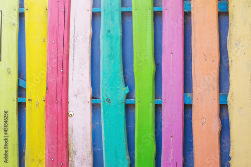 background from multicolored wooden painted fence