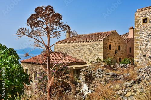 Fototapeta Naklejka Na Ścianę i Meble -  Monemvasia beautiful ancient town on rock, Greece 