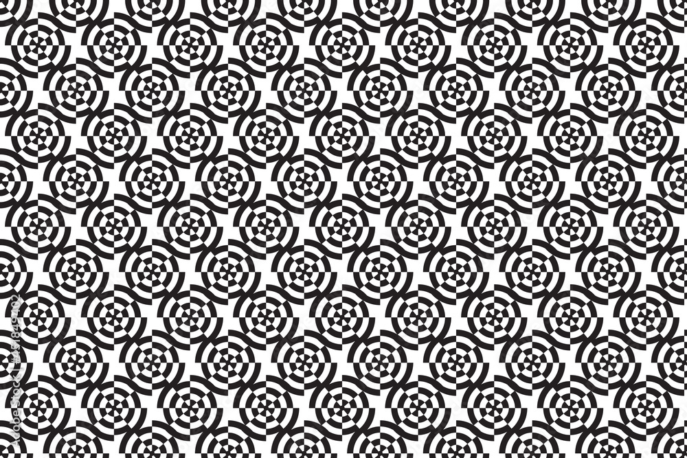 Abstract geometric seamless pattern for fabrics and other multiple usage