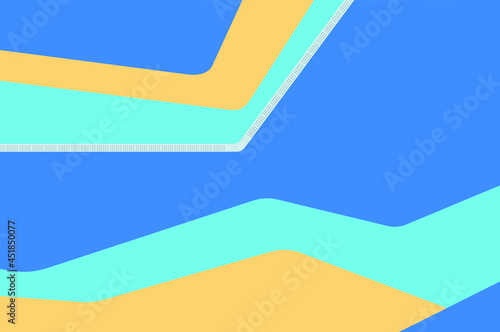 Geometric stripes on a sports ground from a bird's eye view