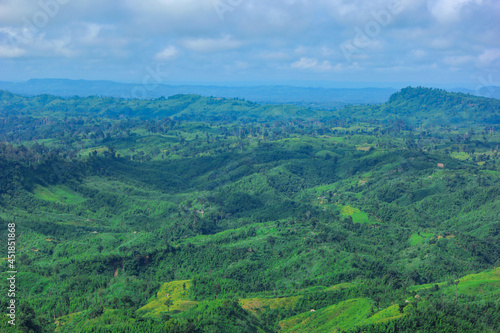 Top view of Beautiful Sajek valley green mountains and cloud back in 2015 which most popular tourist destination of Bangladesh