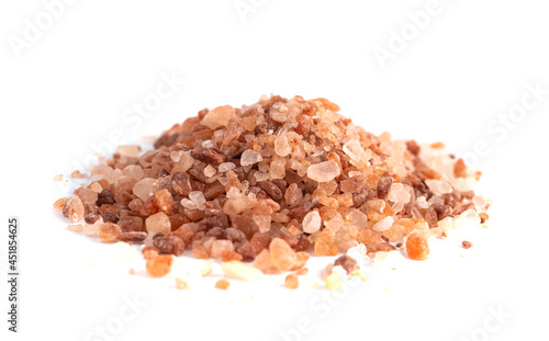 Himalayan Sea Salt on a Isolated White Background