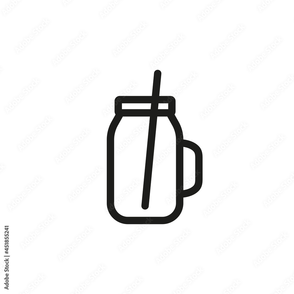 Mason jar icon vector on white background Mason jar icon vector on white background