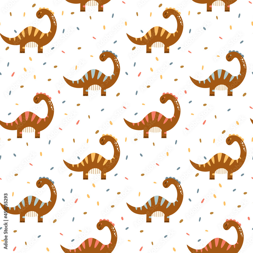 Cute dinosaur Seamless pattern Cartoon baby dino nursery print Cute dinosaur Seamless pattern Cartoon baby dino nursery print