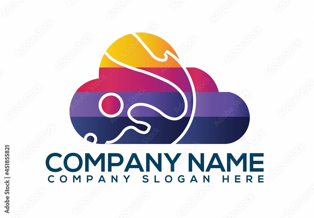 modern cloud logo modern cloud logo