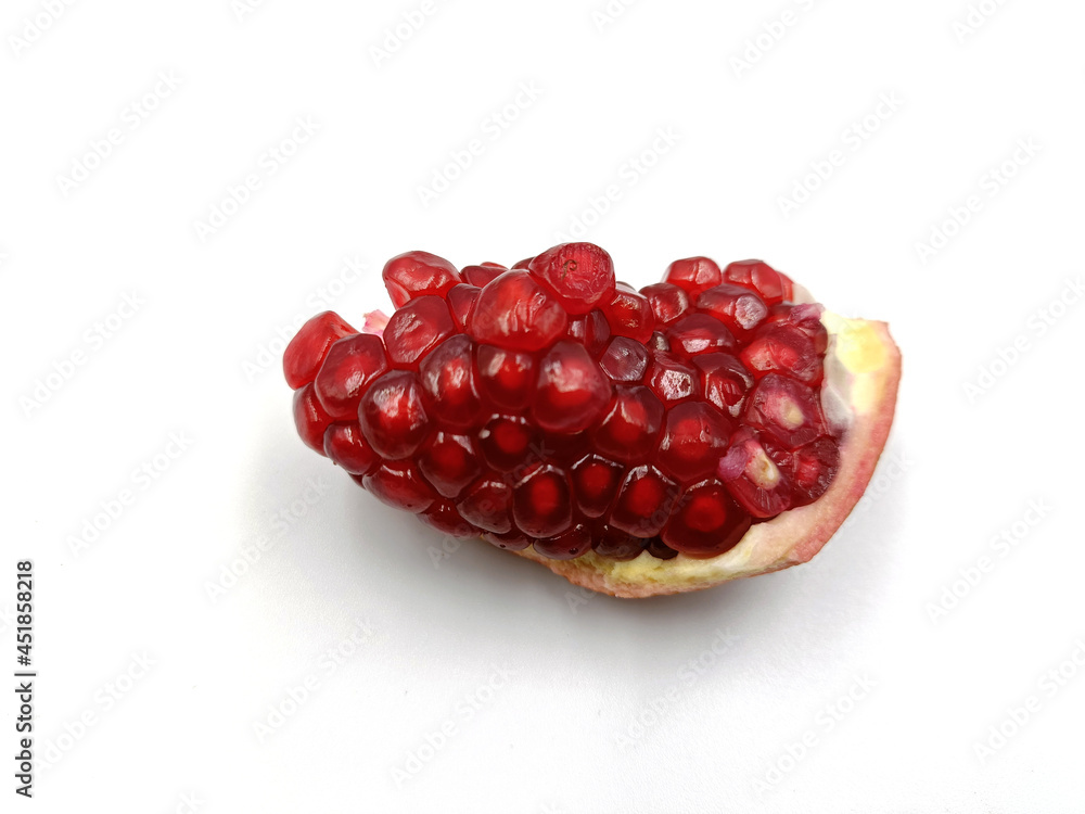 Fresh ripe pomegranate isolated on white background Fresh ripe pomegranate isolated on white background