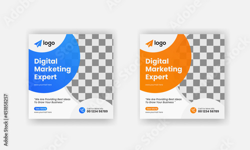 corporate social media post and Digital marketing and web banner design template