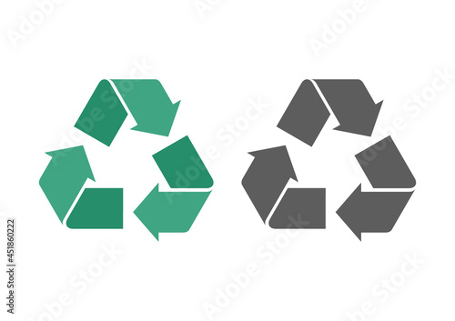 Recycle icon vector illustration .