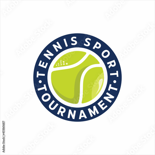 Modern vector tennis ball tournament logo, Tennis logo design vector for your team or tournament.
