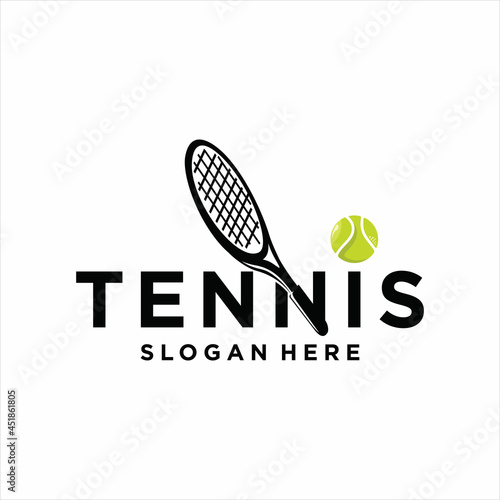 Tennis Logo Template Vector, Active sport and tennis tournament, championship, vector design and illustration