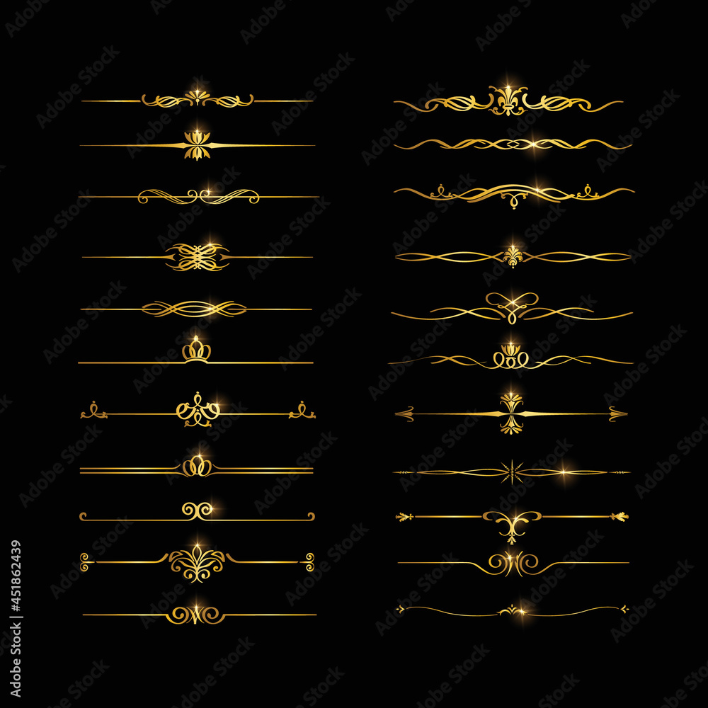 Naklejka premium Vector set of decorative elements