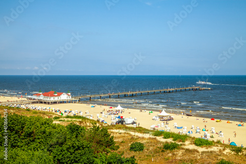 Ausblick über Seebrücke Ahlbeck, Insel Usedom, 