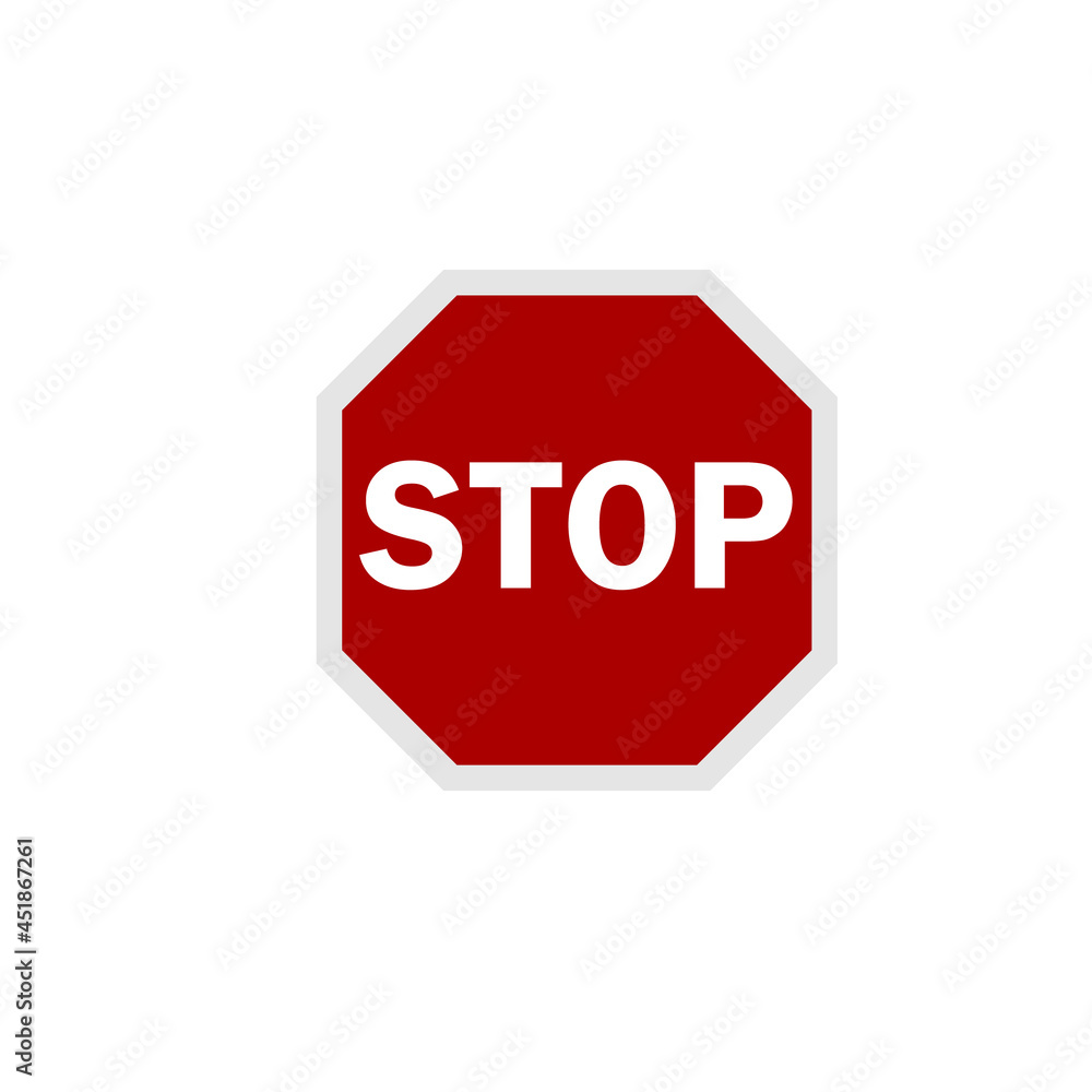 Stop road sign illustration. Red sign with text stop Stop road sign illustration. Red sign with text stop